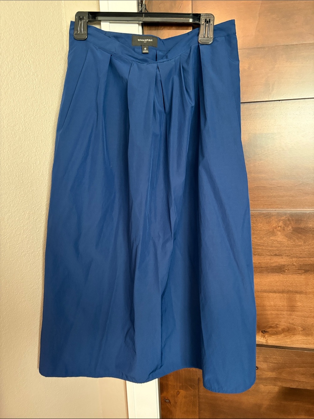 Banana Republic Royal Blue Pleated Midi Skirt